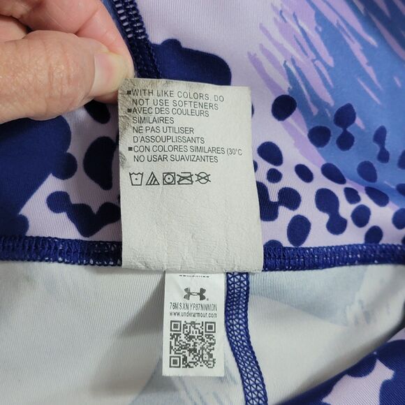 Under Armour Leggings Womens XL Bluish Purple Breathelux Print Athletic #1366941 - Picture 13 of 14